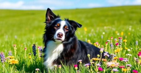 Cachorro Border Collie inteligente e adorável