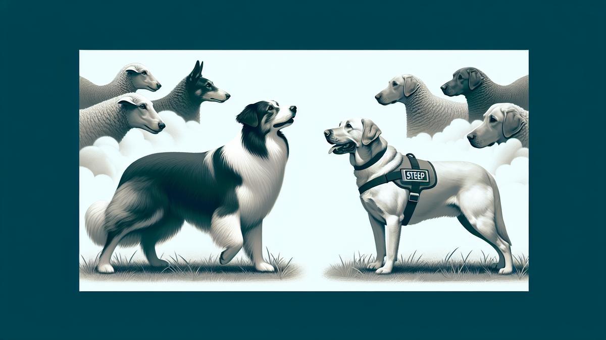 Comparação de Cães de Trabalho: Border Collie e Labrador