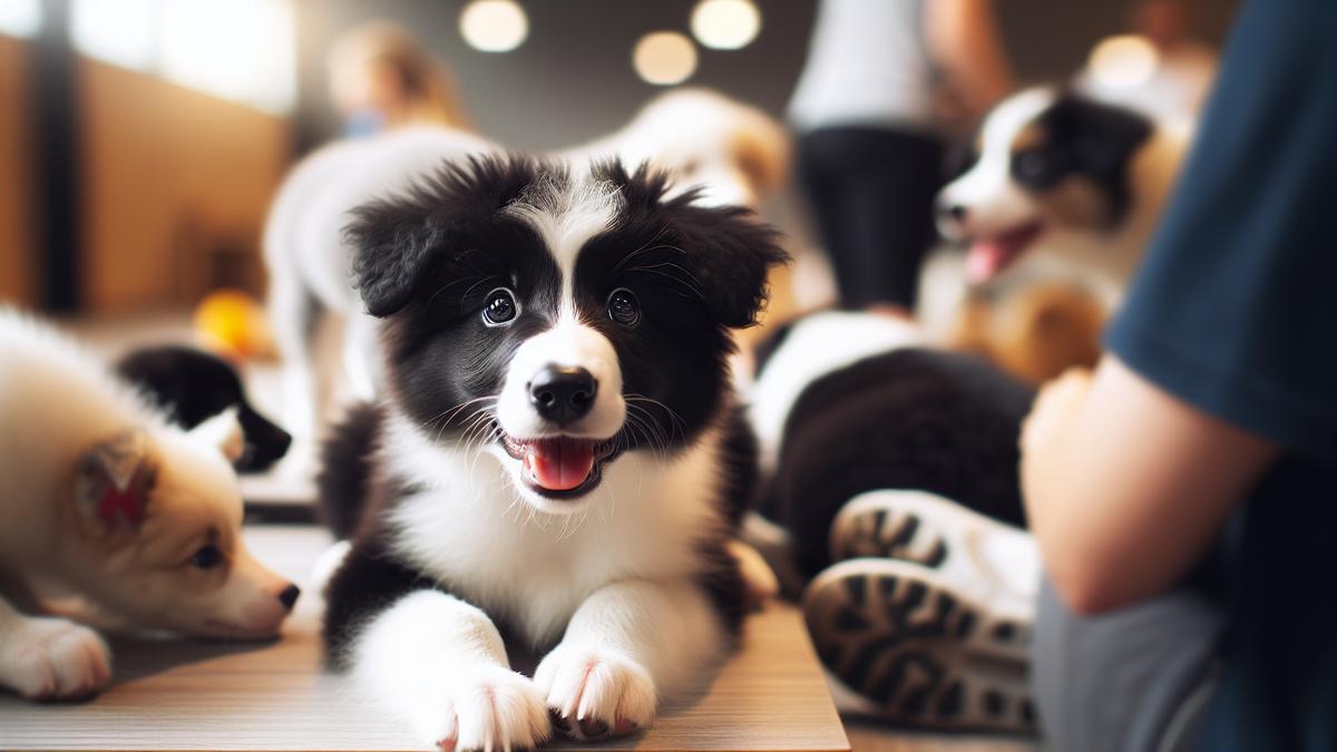 Socialização do Cachorro Border Collie Adorável