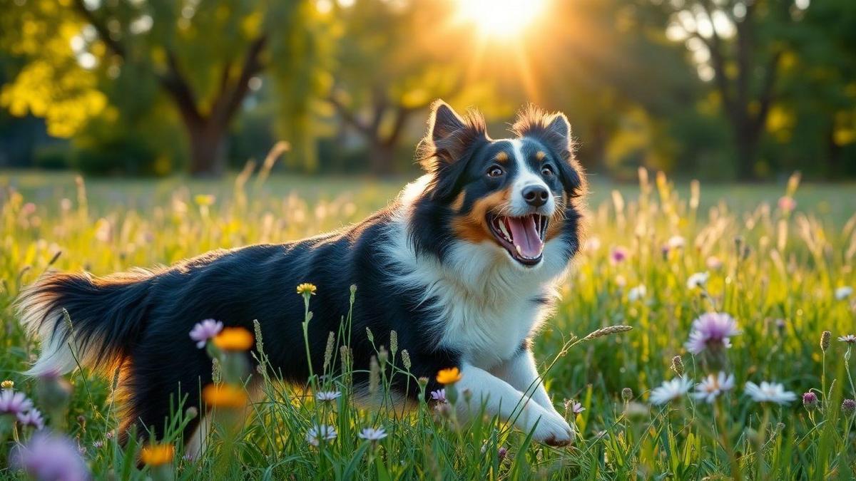 Prevenção de arranhões em Border Collies durante atividades