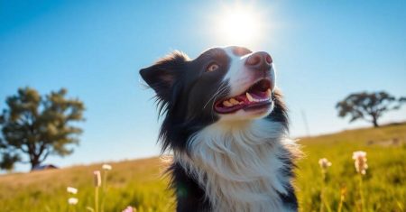 Proteção solar para Border Collies é essencial