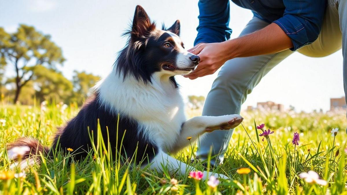 Verificação Regular das Patas do Border Collie