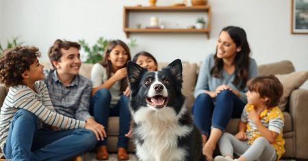 Características temperamentais dos Border Collies em família