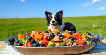 Combinando ração e alimentação natural para Border collies saudáveis