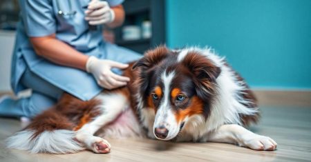 Cuidados com infecções em feridas do Border Collie