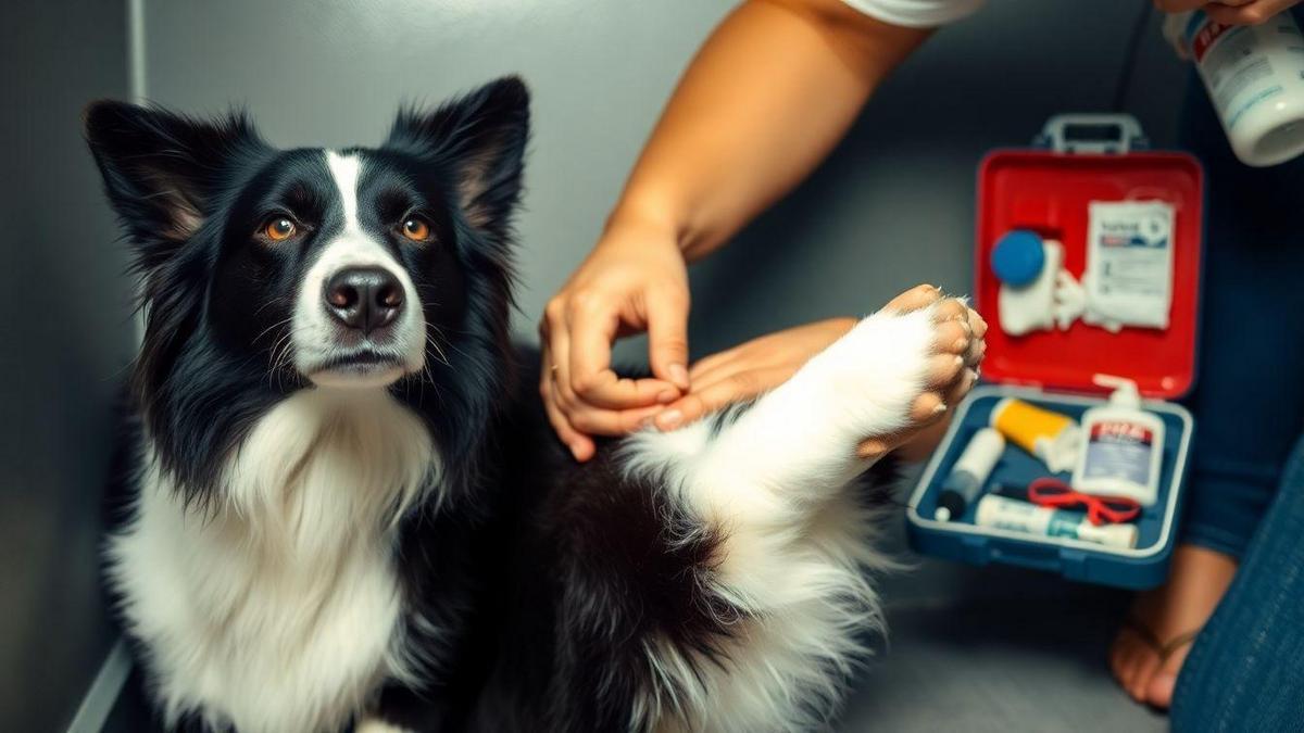 cuidados-com-patas-feridas-de-border-collie