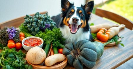 Ervas e vegetais para Border collies saudáveis