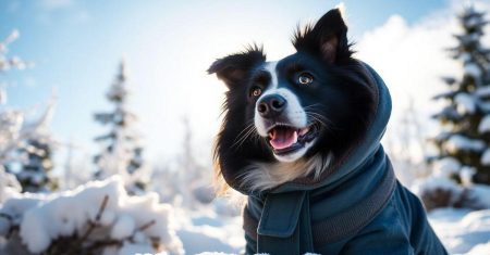 Proteção para Border Collies em climas frios