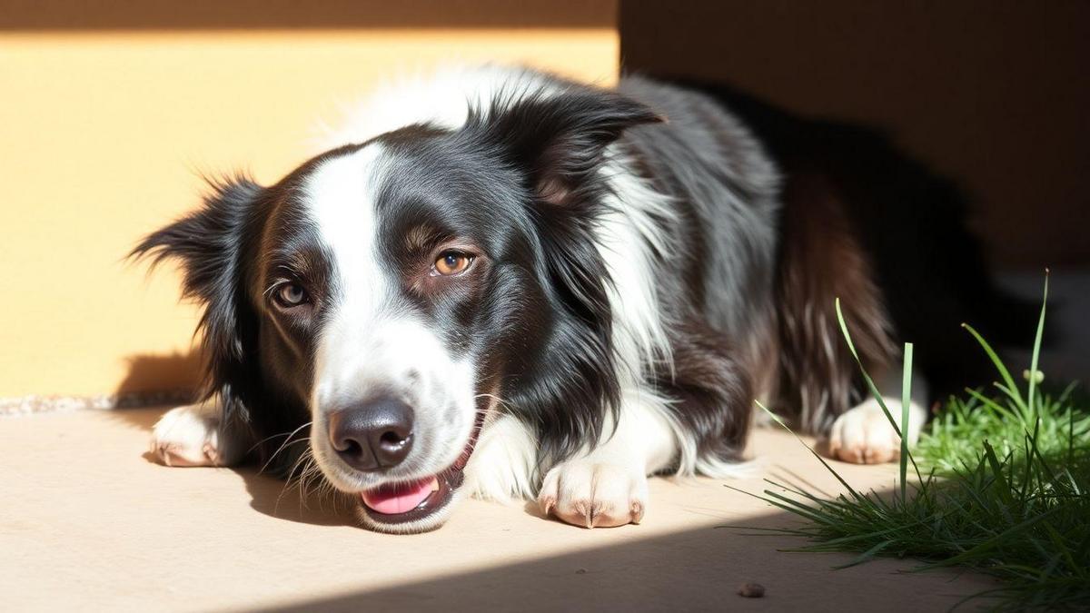 Sintomas de Insolação no Border Collie