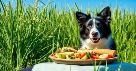 Alimentação saudável para cachorro border collie