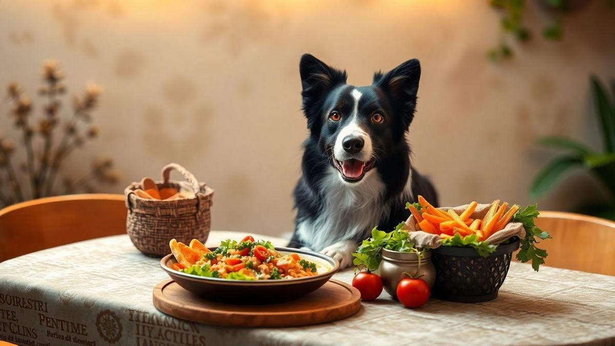 Cuidados especiais para cachorro border collie marrom: Alimentação adequada