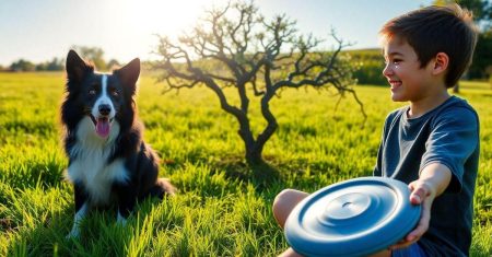Cachorro Border Collie aprende truques divertidos