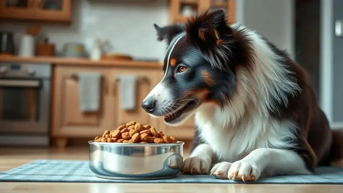 Alimentação adequada para um border collie idoso