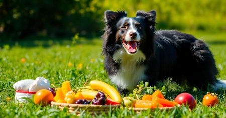 Alimentação suplementar natural para Border Collies saudáveis