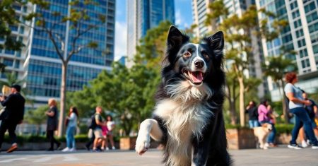 Cachorro Border Collie e Truques Urbanos