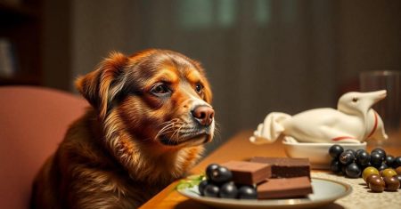 Consequências de alimentos proibidos para cães idosos