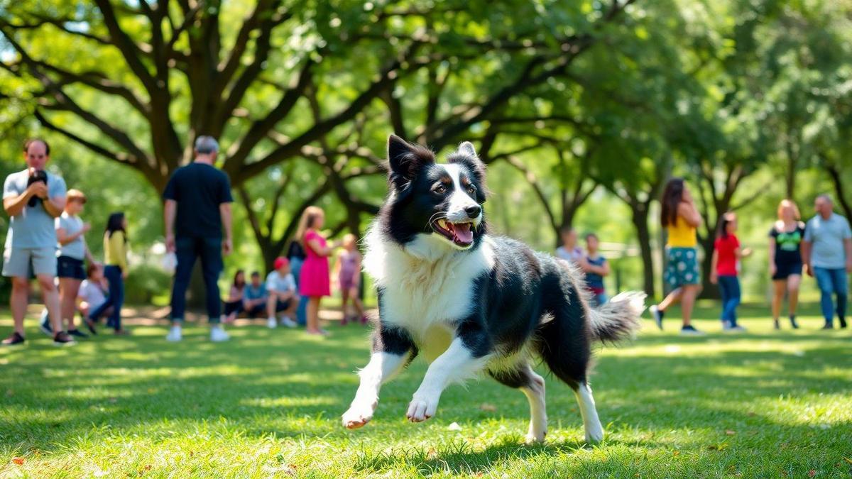 Border Collie ativo socialmente