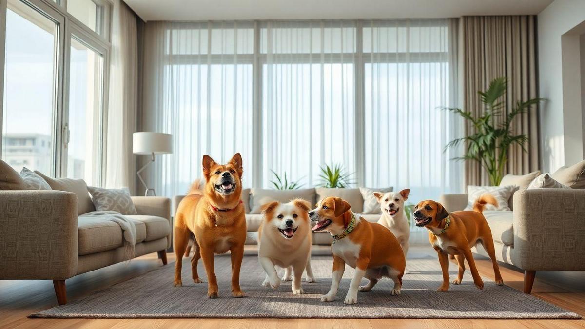 Interações sociais para cães em apartamentos