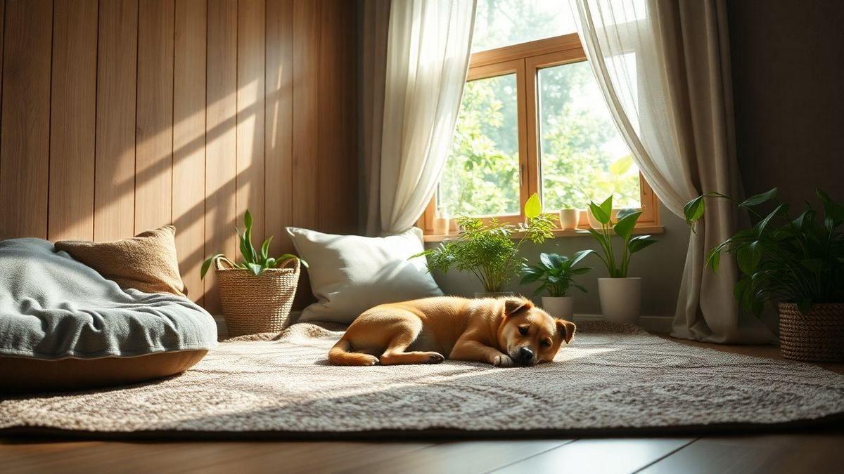 Ambiente Calmo para Cães Idosos