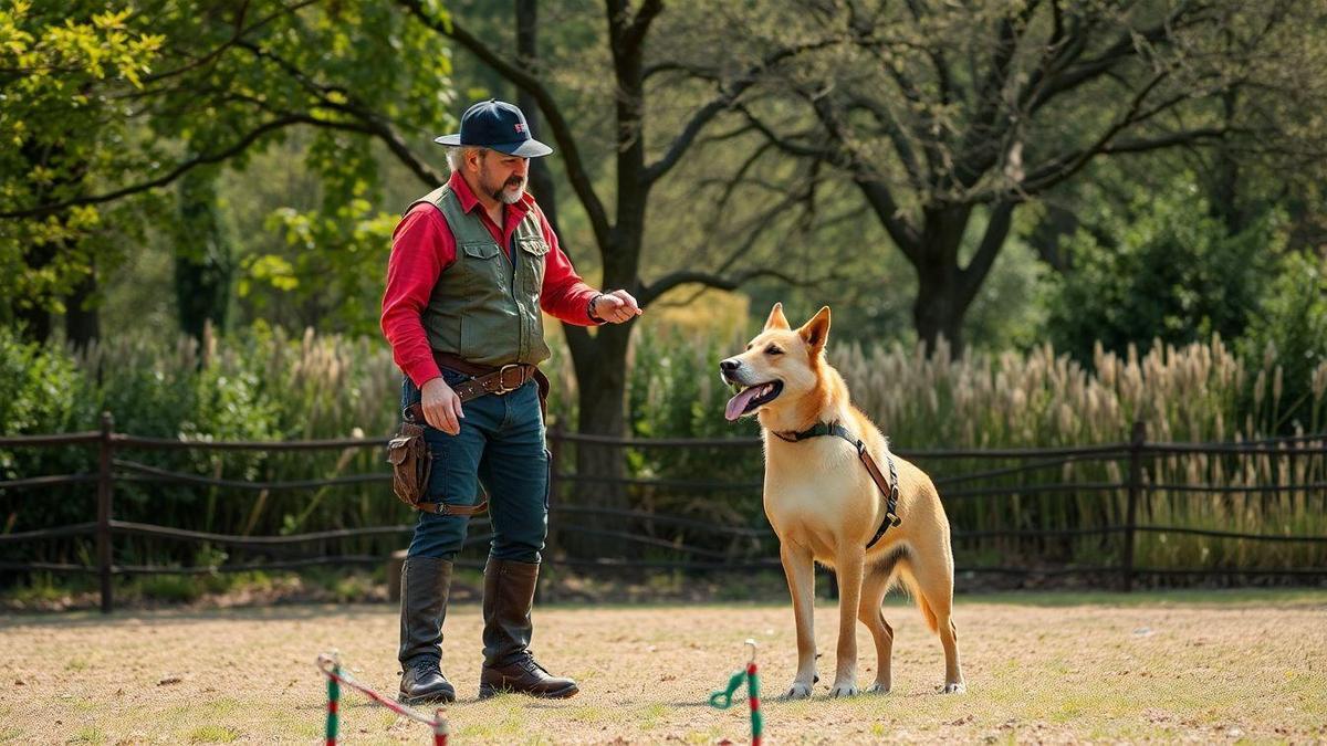 Cores do equipamento e segurança no treinamento de cães