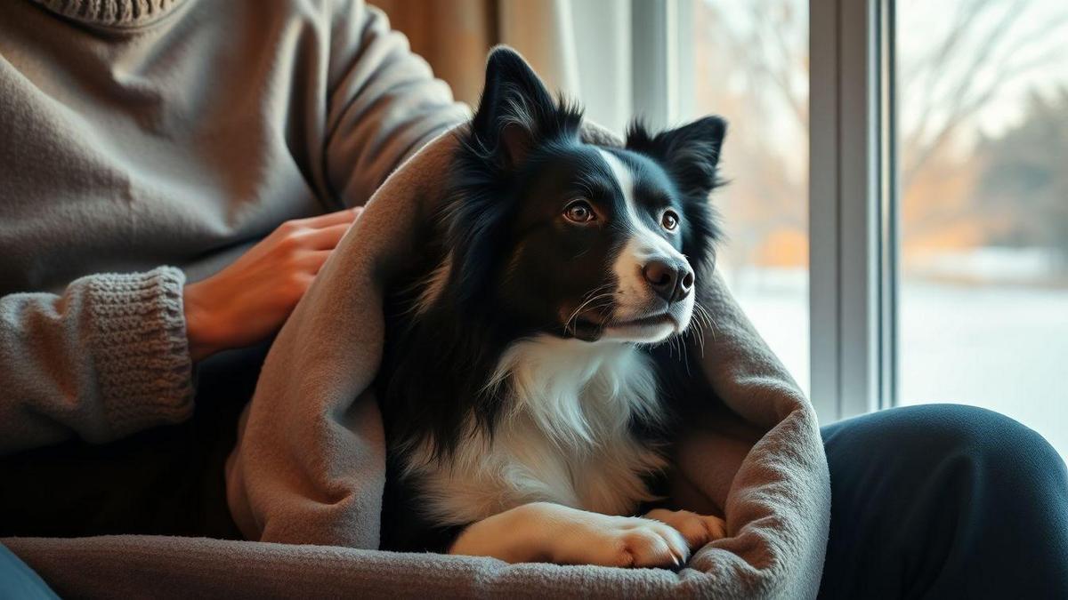 prevenção de frio para cão idoso e como proteger seu Border Collie