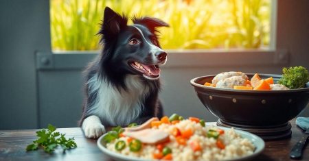 Alimentação saudável para Border Collies em crescimento