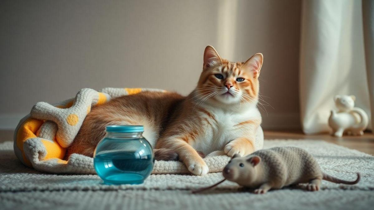 Brinquedos relaxantes azuis para gatos e indicações práticas