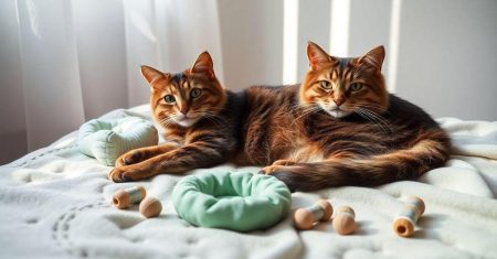 Cores de brinquedos para gatos ansiosos