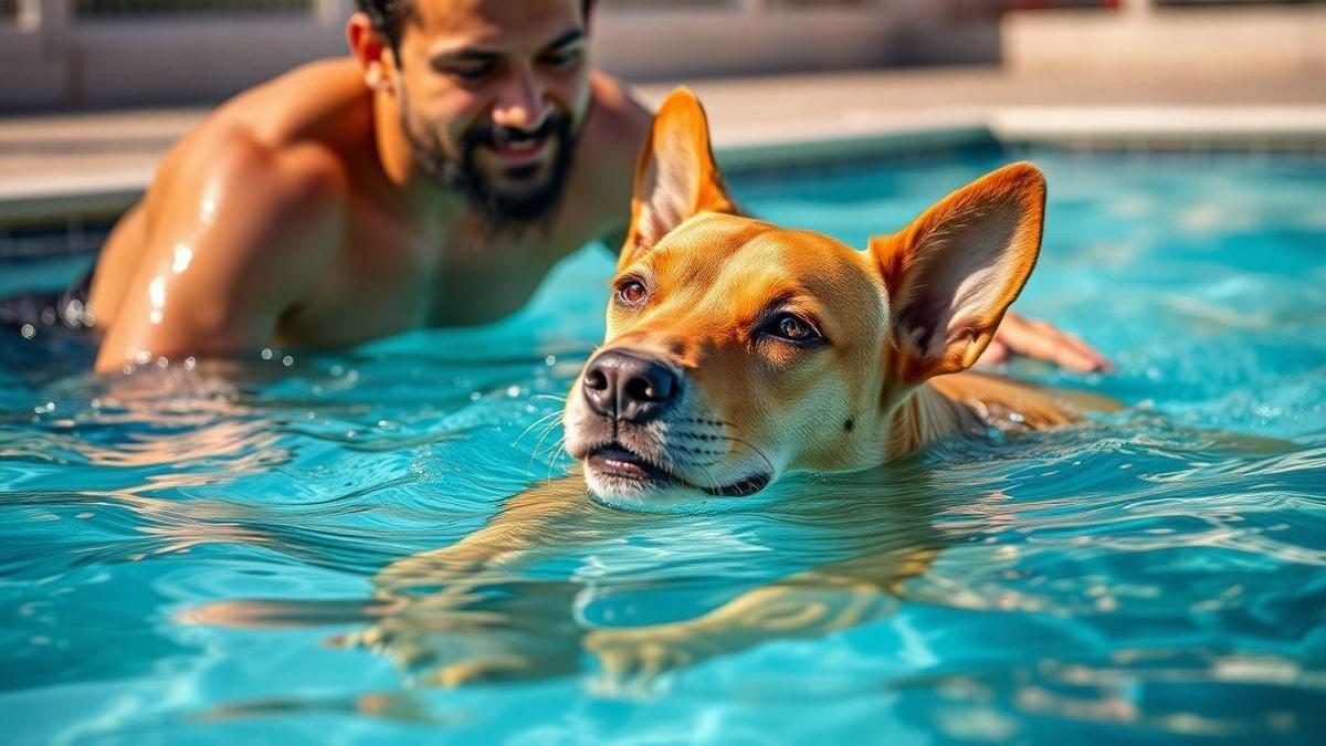 Exercícios de natação para cães iniciantes e rotina de treino natação canina