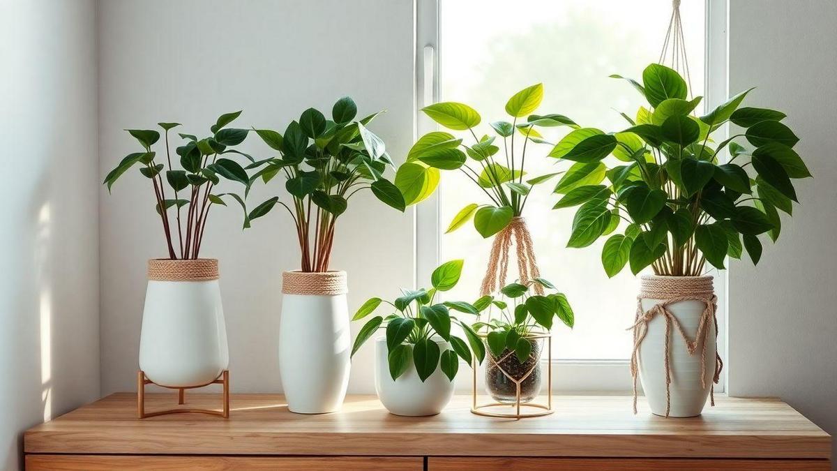 Plantas pendentes fáceis para otimizar espaço e purificar o ar
