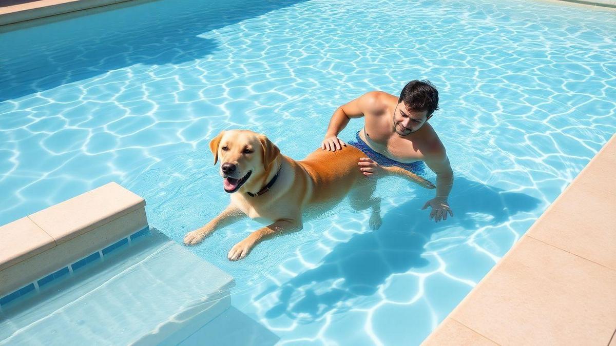 Preparando a piscina para cães iniciantes: profundidade, acesso e higiene