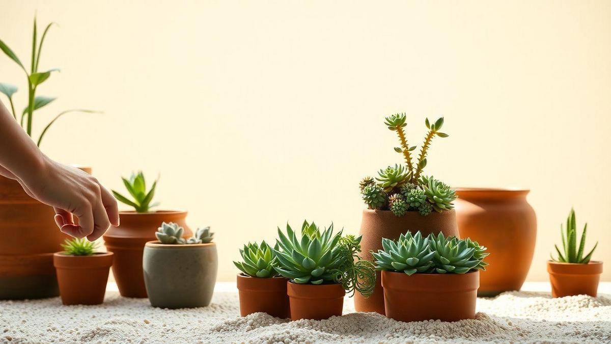 Rega e solo para plantas que precisam pouca água
