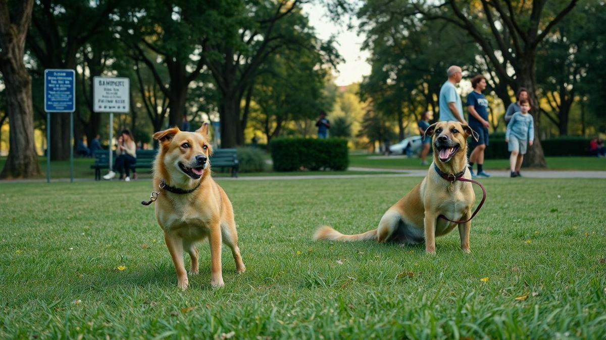 Segurança, regras do parque e bem-estar do cão