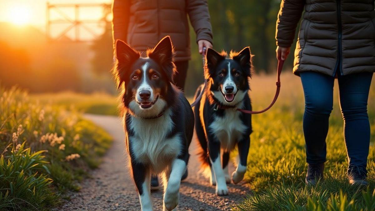 Como você aproveita passeios ao entardecer Border Collie com segurança