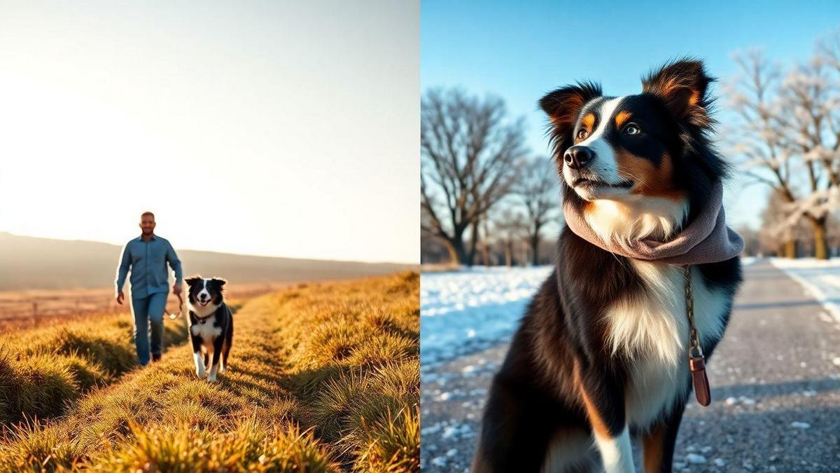 Como você pode programar passeios para o seu Border Collie: Melhores horários para passear com Border Collie sem risco de hipertermia ou hipotermia no verão e no inverno