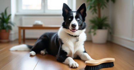 Controle de pelos Border Collie Husky
