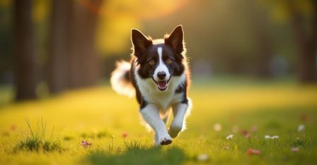 Prevenção da displasia quadril Border Collie jovem
