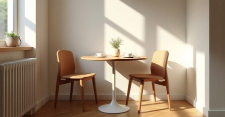 Tamanho ideal de mesa de jantar compacta