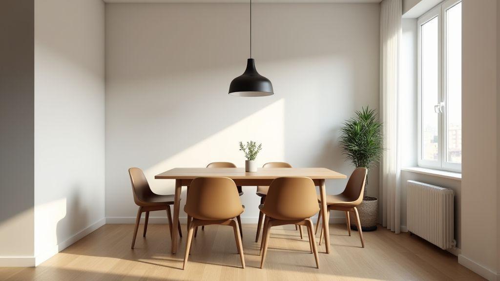 Tamanho ideal de mesa de jantar para 6 lugares no formato retangular em apartamentos pequenos