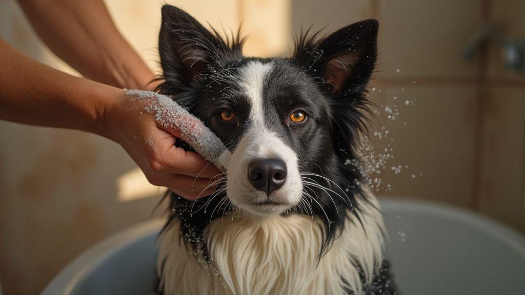 Como prevenir otite em Border Collies após o banho com secagem correta