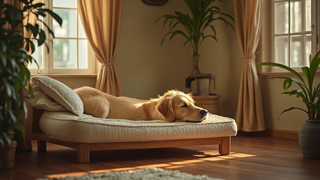 Decoração calma para cães idosos com mobilidade reduzida: guia prático de cor e layout