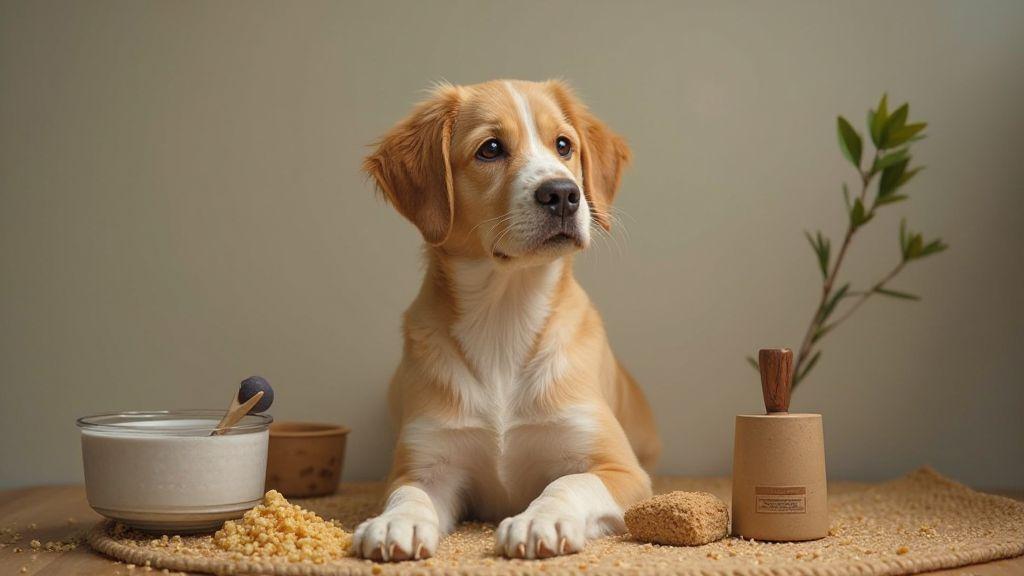 Produtos auxiliares: condicionador sem enxágue e produtos de higiene oral para cães sensíveis