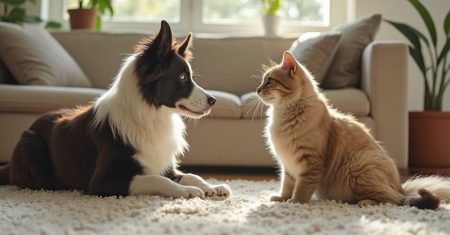 Como ensinar Border Collie conviver com gatos