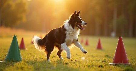 Guia de aquecimento no agility em cães
