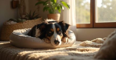 Recuperação póscastração para Border Collie misturado cuidados alimentação e exercícios leves para uma recuperação segura e sem complicações