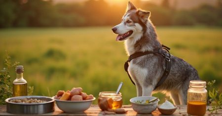 Guia essencial do plano de alimentação pré e póscompetição para cães atletas de resistência com suplementos naturais para recuperação